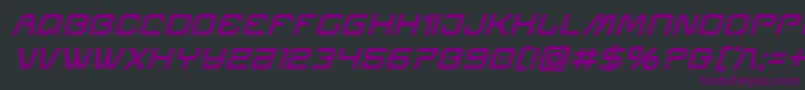 Miraclemercuryboldital Font – Purple Fonts on Black Background