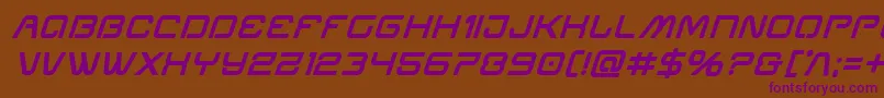 Miraclemercuryboldital Font – Purple Fonts on Brown Background