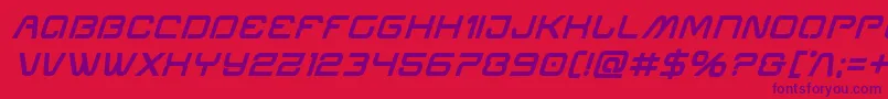 Miraclemercuryboldital Font – Purple Fonts on Red Background