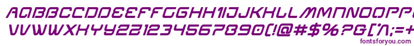 Miraclemercuryboldital Font – Purple Fonts on White Background