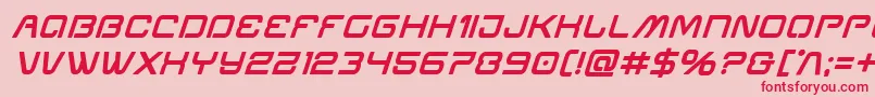Miraclemercuryboldital Font – Red Fonts on Pink Background