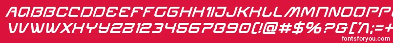 Miraclemercuryboldital Font – White Fonts on Red Background