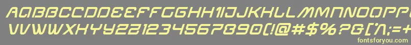 Miraclemercuryboldital Font – Yellow Fonts on Gray Background
