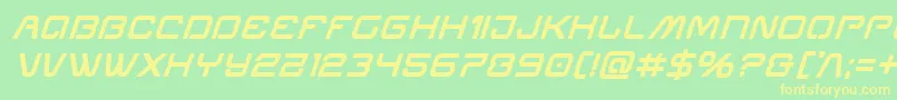 Miraclemercuryboldital Font – Yellow Fonts on Green Background