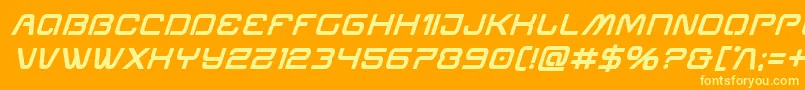 Miraclemercuryboldital Font – Yellow Fonts on Orange Background