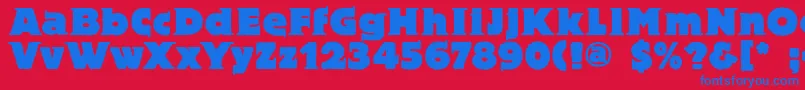 Blaxbloxx-fontti – siniset fontit punaisella taustalla