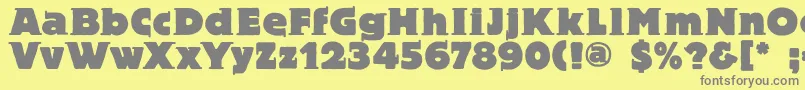 Blaxbloxx Font – Gray Fonts on Yellow Background