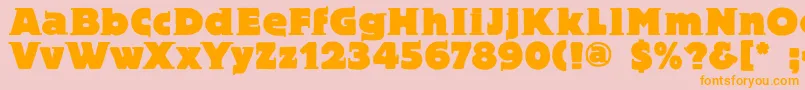 Blaxbloxx Font – Orange Fonts on Pink Background