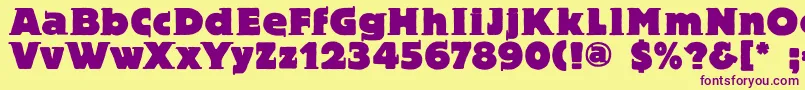 Blaxbloxx Font – Purple Fonts on Yellow Background