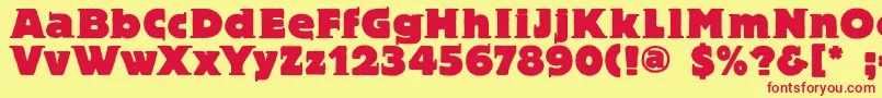 Blaxbloxx Font – Red Fonts on Yellow Background