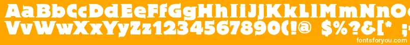 Blaxbloxx Font – White Fonts on Orange Background