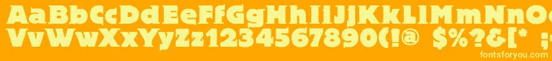 Blaxbloxx Font – Yellow Fonts on Orange Background