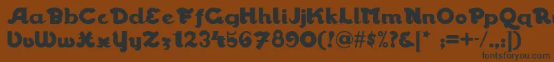 Walrus Font – Black Fonts on Brown Background