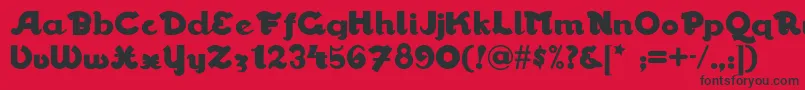 Walrus Font – Black Fonts on Red Background