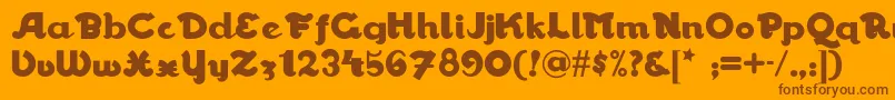 Walrus Font – Brown Fonts on Orange Background