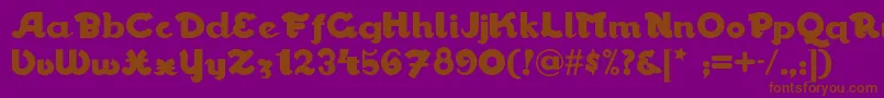 Walrus Font – Brown Fonts on Purple Background