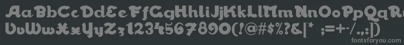 Walrus Font – Gray Fonts on Black Background