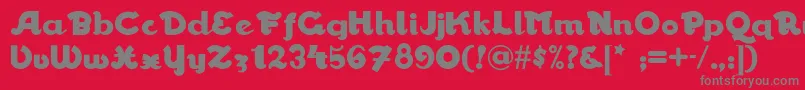 Walrus-Schriftart – Graue Schriften auf rotem Hintergrund