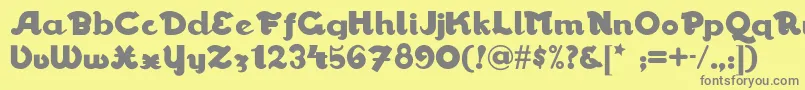 Walrus Font – Gray Fonts on Yellow Background