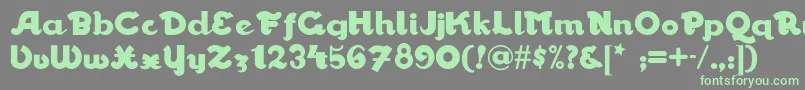 Walrus Font – Green Fonts on Gray Background