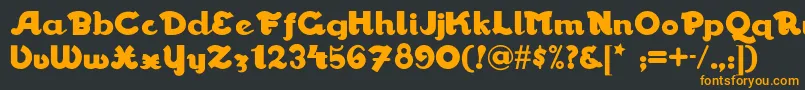 Walrus Font – Orange Fonts on Black Background