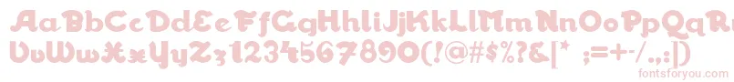 Walrus Font – Pink Fonts on White Background