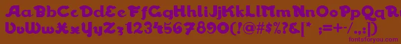 Шрифт Walrus – фиолетовые шрифты на коричневом фоне
