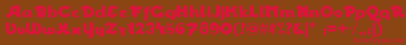 Walrus Font – Red Fonts on Brown Background