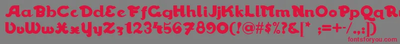 Walrus Font – Red Fonts on Gray Background