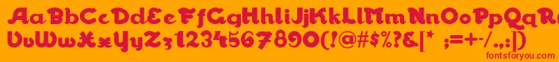 Walrus Font – Red Fonts on Orange Background