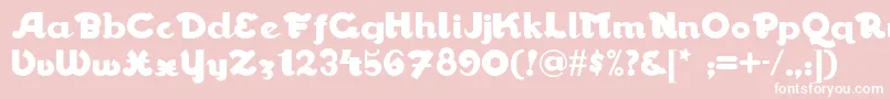 Walrus Font – White Fonts on Pink Background