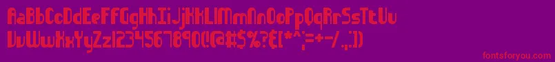 SidewaysBrk Font – Red Fonts on Purple Background