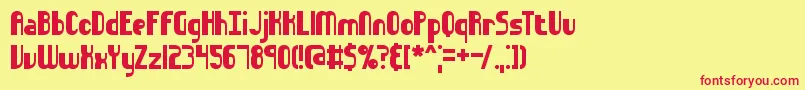 SidewaysBrk Font – Red Fonts on Yellow Background