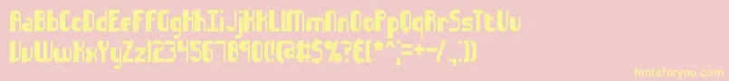 SidewaysBrk Font – Yellow Fonts on Pink Background