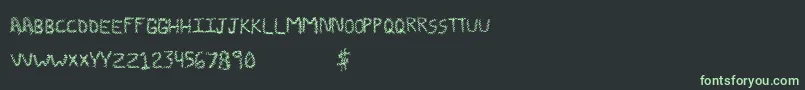 Fonte Zombiestitch – fontes verdes em um fundo preto