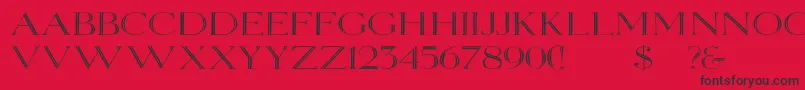 Elizabethwd Font – Black Fonts on Red Background