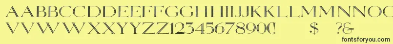 Elizabethwd-fontti – mustat fontit keltaisella taustalla