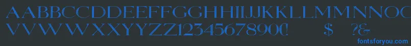Elizabethwd Font – Blue Fonts on Black Background