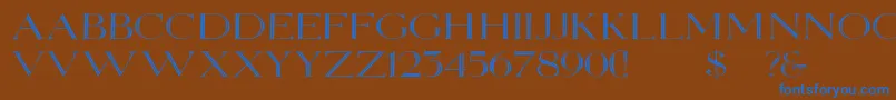 Шрифт Elizabethwd – синие шрифты на коричневом фоне