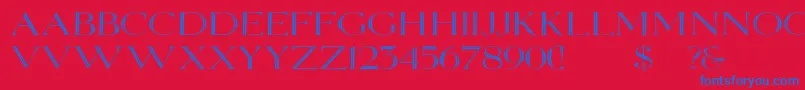 Elizabethwd Font – Blue Fonts on Red Background