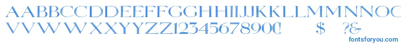Elizabethwd Font – Blue Fonts on White Background
