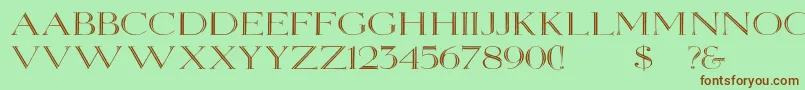 Elizabethwd Font – Brown Fonts on Green Background