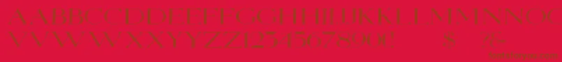 Czcionka Elizabethwd – brązowe czcionki na czerwonym tle
