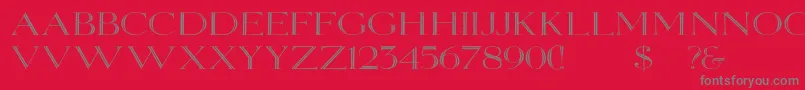 Elizabethwd Font – Gray Fonts on Red Background