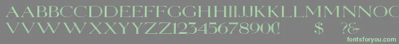 Elizabethwd Font – Green Fonts on Gray Background