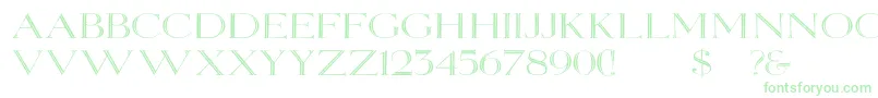 Elizabethwd-Schriftart – Grüne Schriften auf weißem Hintergrund