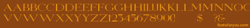 Elizabethwd Font – Orange Fonts on Brown Background