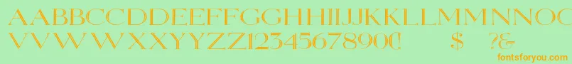 Czcionka Elizabethwd – pomarańczowe czcionki na zielonym tle