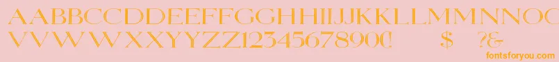 Elizabethwd Font – Orange Fonts on Pink Background