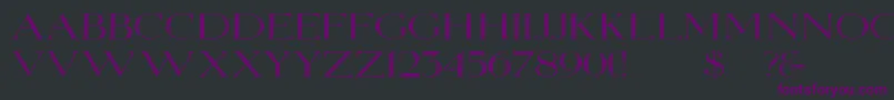 Czcionka Elizabethwd – fioletowe czcionki na czarnym tle